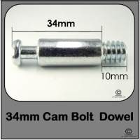 Cam Bolt Dowel 34mm | Flat Pack Spare Parts
